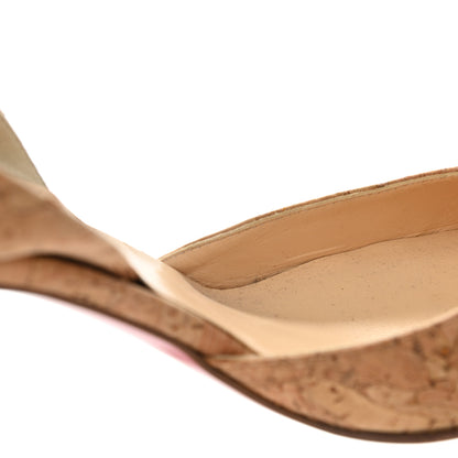 Christian Louboutin Cork Slingback Pumps 37 Natural 8 of 10