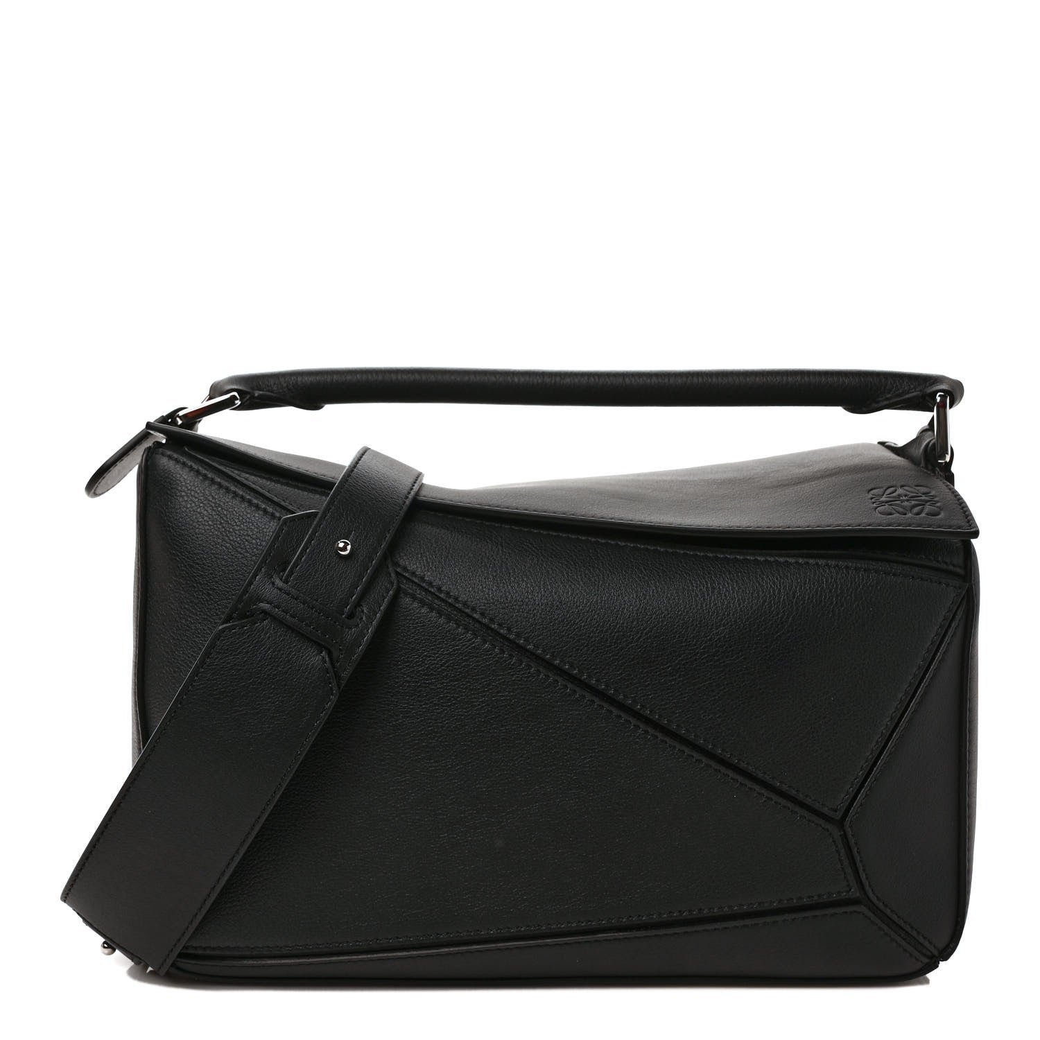 Loewe Calfskin Medium Puzzle Bag Black 1 of 8