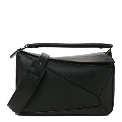 Loewe Calfskin Medium Puzzle Bag Black 1 of 8