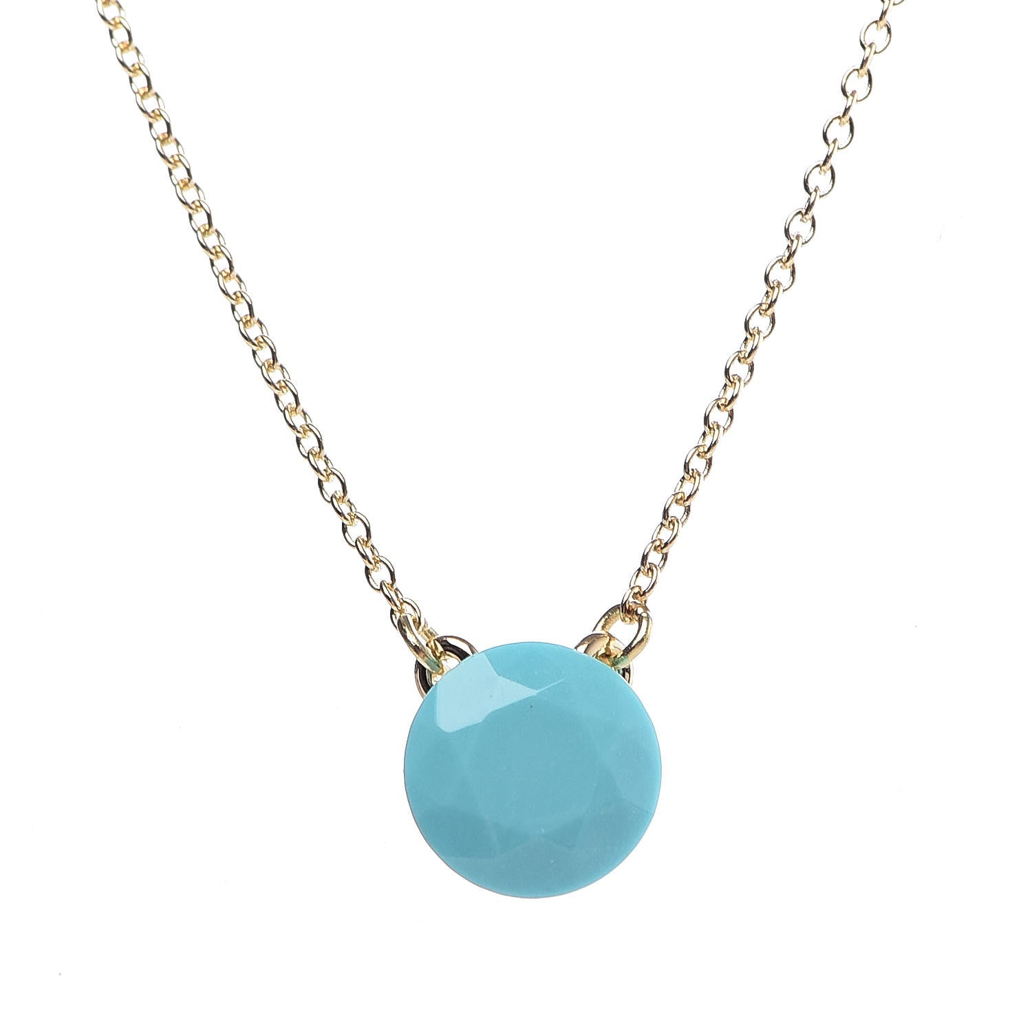 Tiffany 18K Yellow Gold Turquoise Elsa Peretti 1 Carat Pendant Necklace 4 of 7