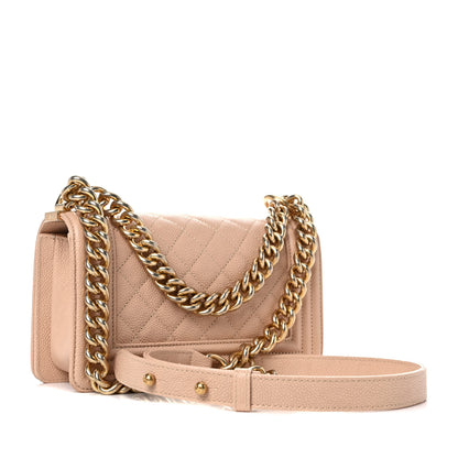 Chanel Caviar Quilted Small Boy Flap Beige Beige 3 of 9