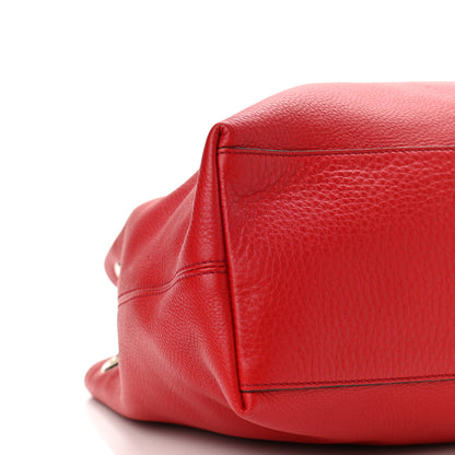 Gucci Pebbled Calfskin Medium Soho Chain Shoulder Bag Red 8 of 12