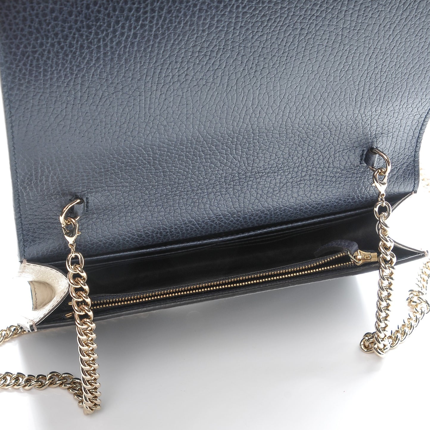 Dollar Calfskin Soho Wallet On Chain Hibiscus Red Mystic White Blue