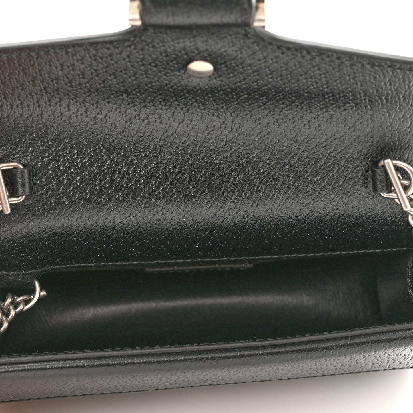 Jacquard Black Denim GG Monogram Super Mini Dionysus Shoulder Bag Black Ivory