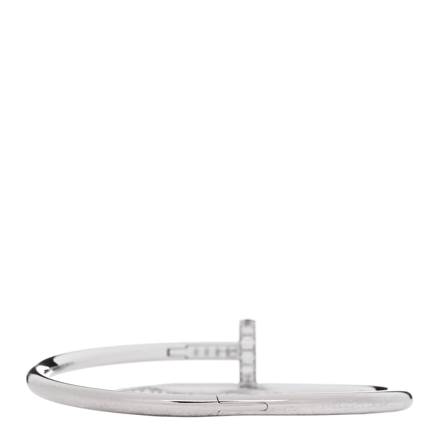 Cartier 18K White Gold Diamond Juste Un Clou Bracelet 16 2 of 5