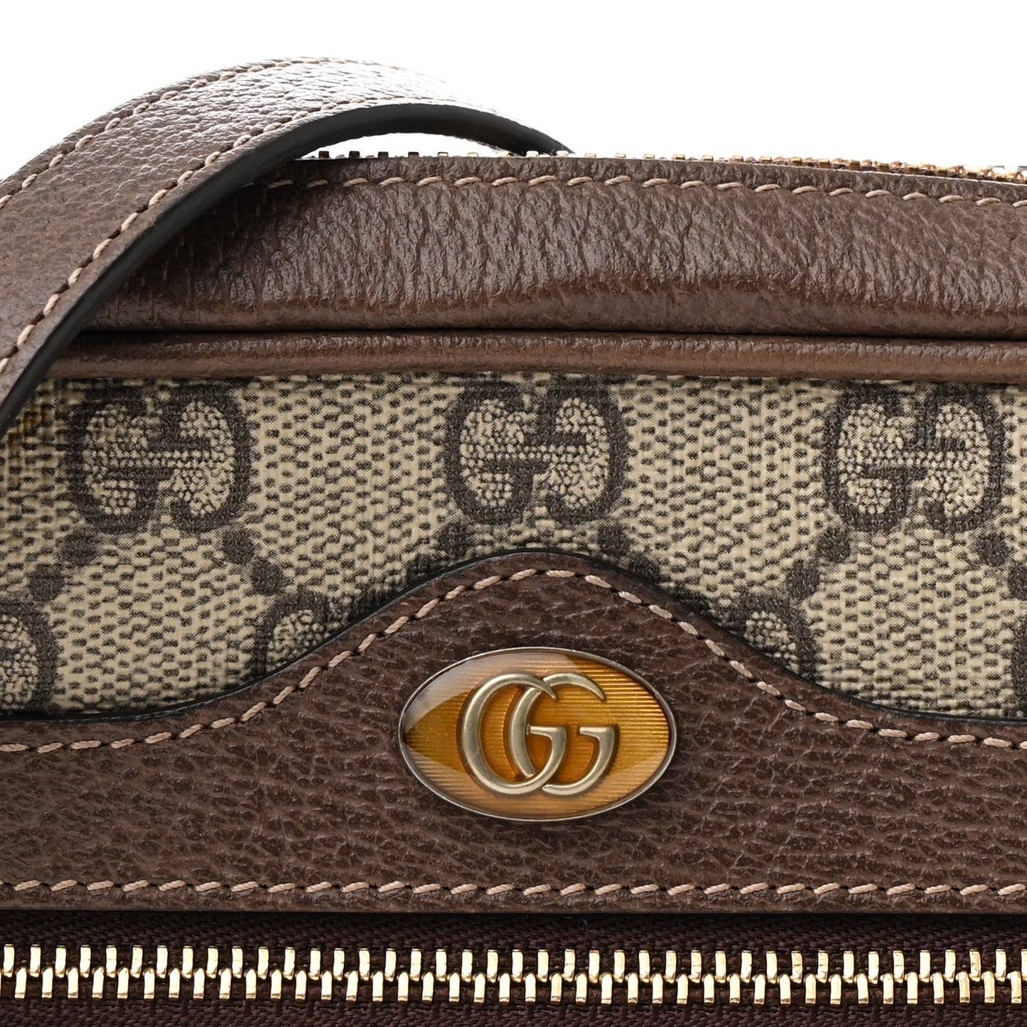 GG Supreme Monogram Web Mini Ophidia Shoulder Bag Brown