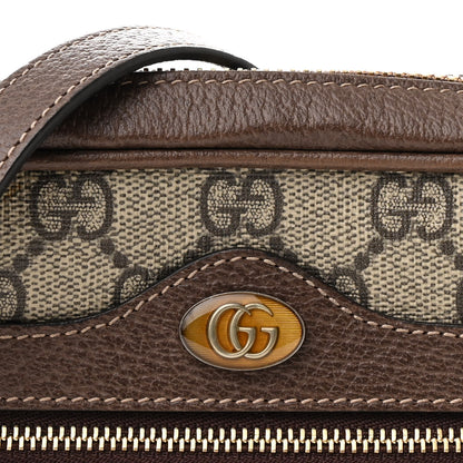 Gucci GG Supreme Monogram Web Mini Ophidia Shoulder Bag Brown 8 of 11
