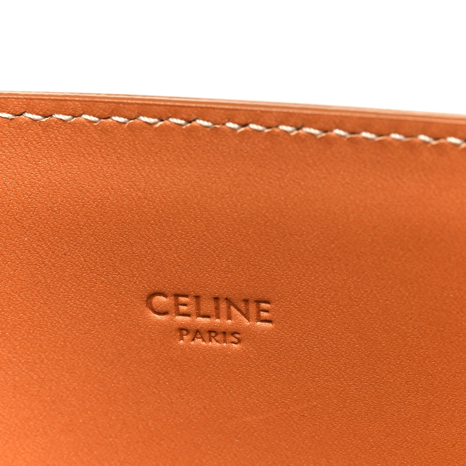 Celine Canvas Calfskin Logo Print Vertical Cabas Natural Tan 6 of 12