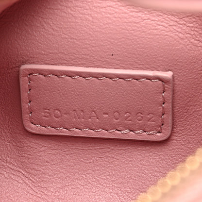 Christian Dior Calfskin Macrocannage Small Diortravel Nomad Pouch Old Rose 7 of 7