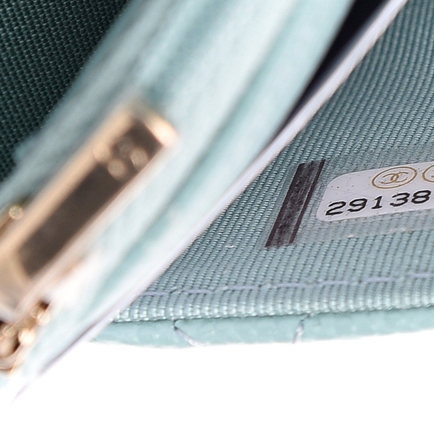 Chanel Caviar Quilted Wallet On Chain WOC Light Blue 7 of 9