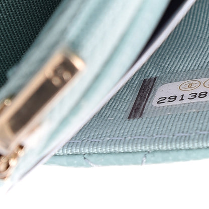 Chanel Caviar Quilted Wallet On Chain WOC Light Blue 7 of 9