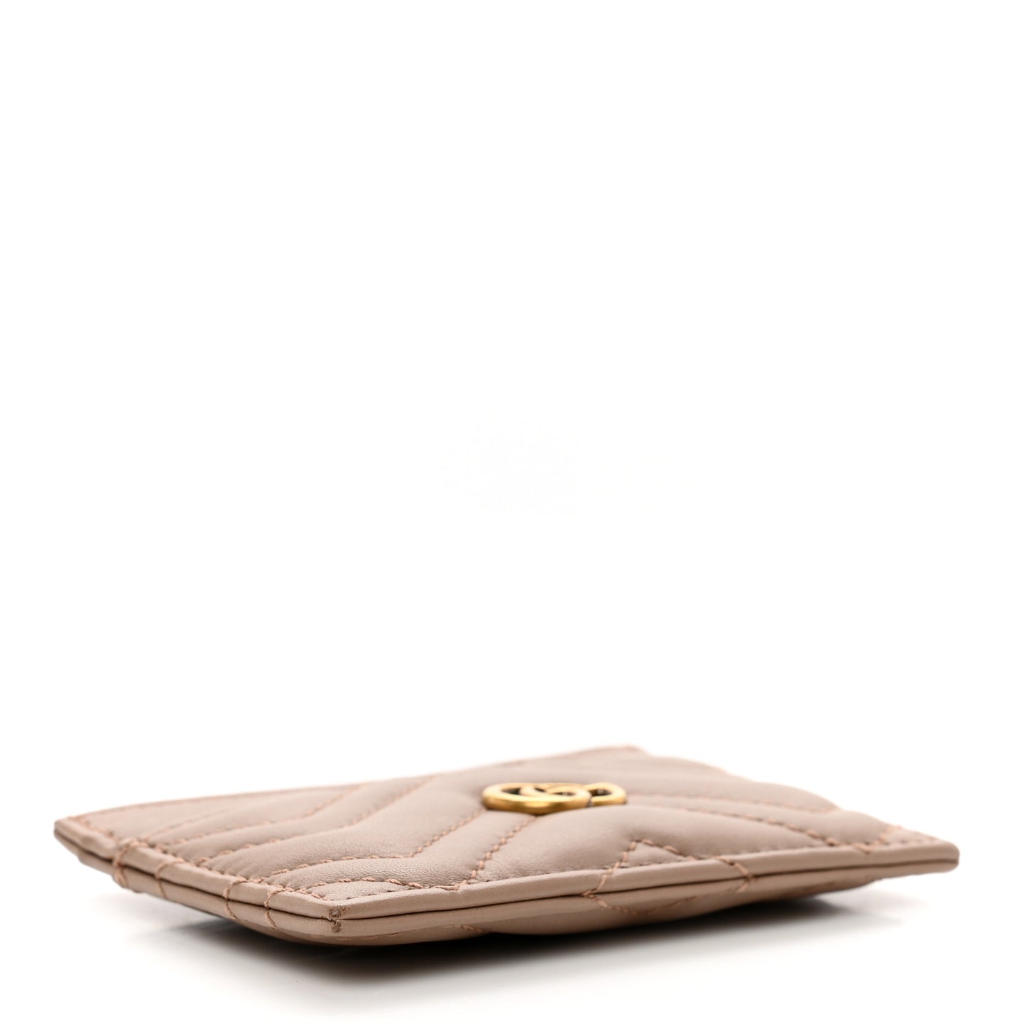 Calfskin Matelasse GG Marmont Card Holder Porcelain Rose