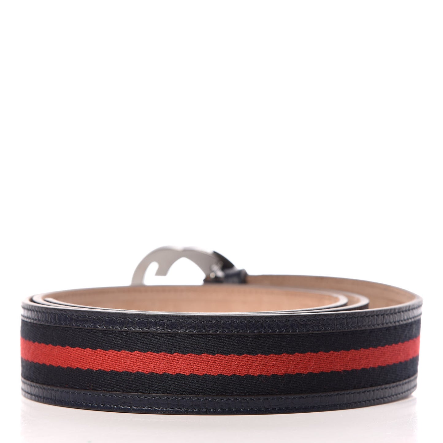 Calfskin Web Interlocking G Belt 120 48 Navy