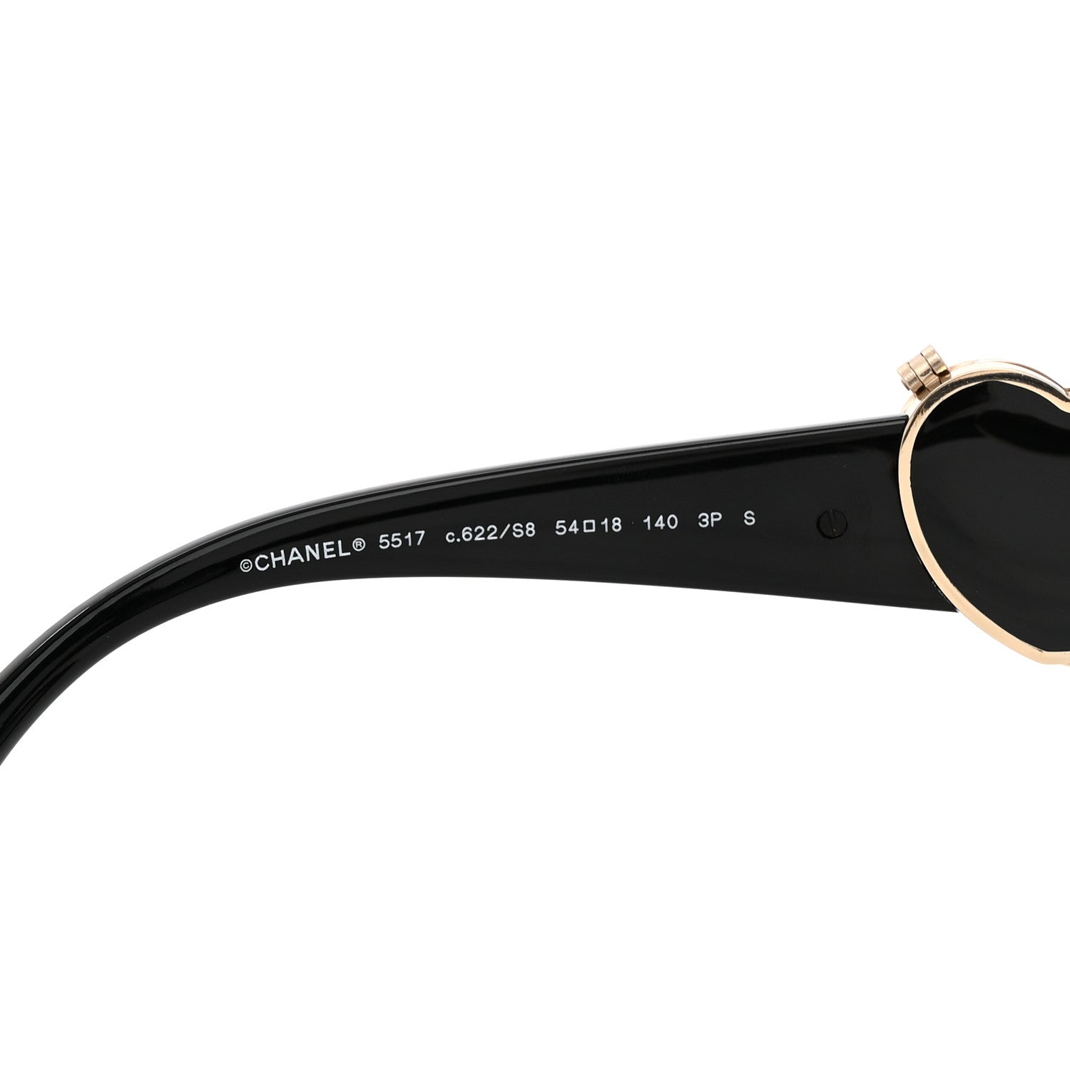 Chanel Acetate Enamel Heart Butterfly Sunglasses 5517 Black 5 of 8
