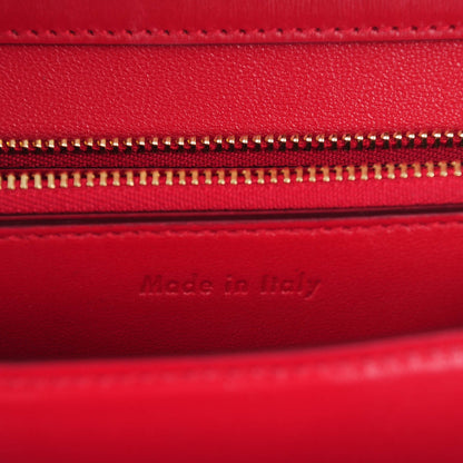Celine Smooth Calfskin Medium Classic Box Flap Bag Red 6 of 8