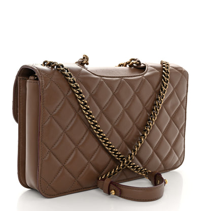 Chanel Calfskin Quilted Large Perfect Edge Flap Kaki 3 of 10