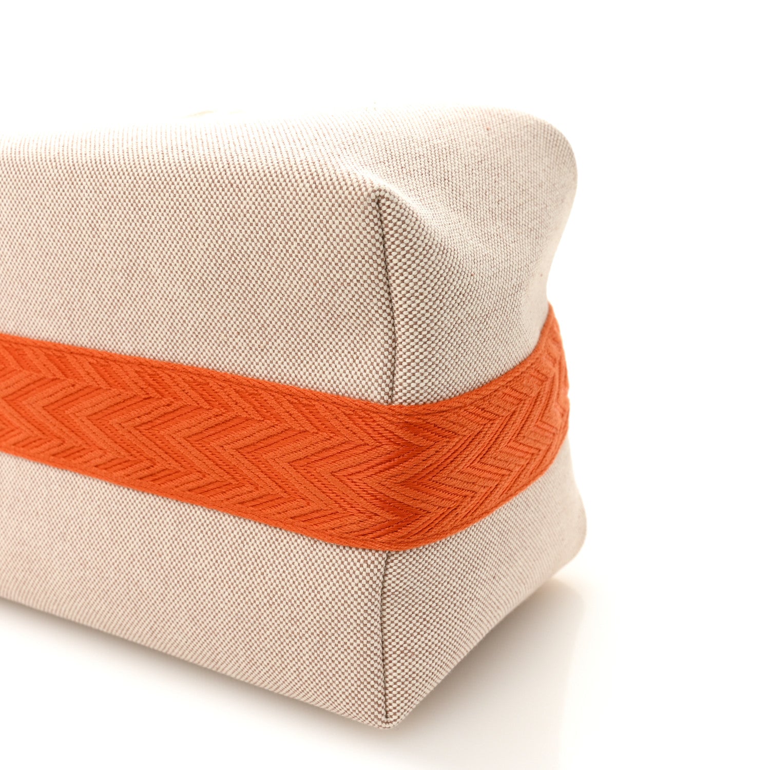 Hermes Canvas Large Bride-A-Brac Pouch Natural Orange 9 of 9