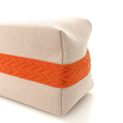 Hermes Canvas Large Bride-A-Brac Pouch Natural Orange 9 of 9