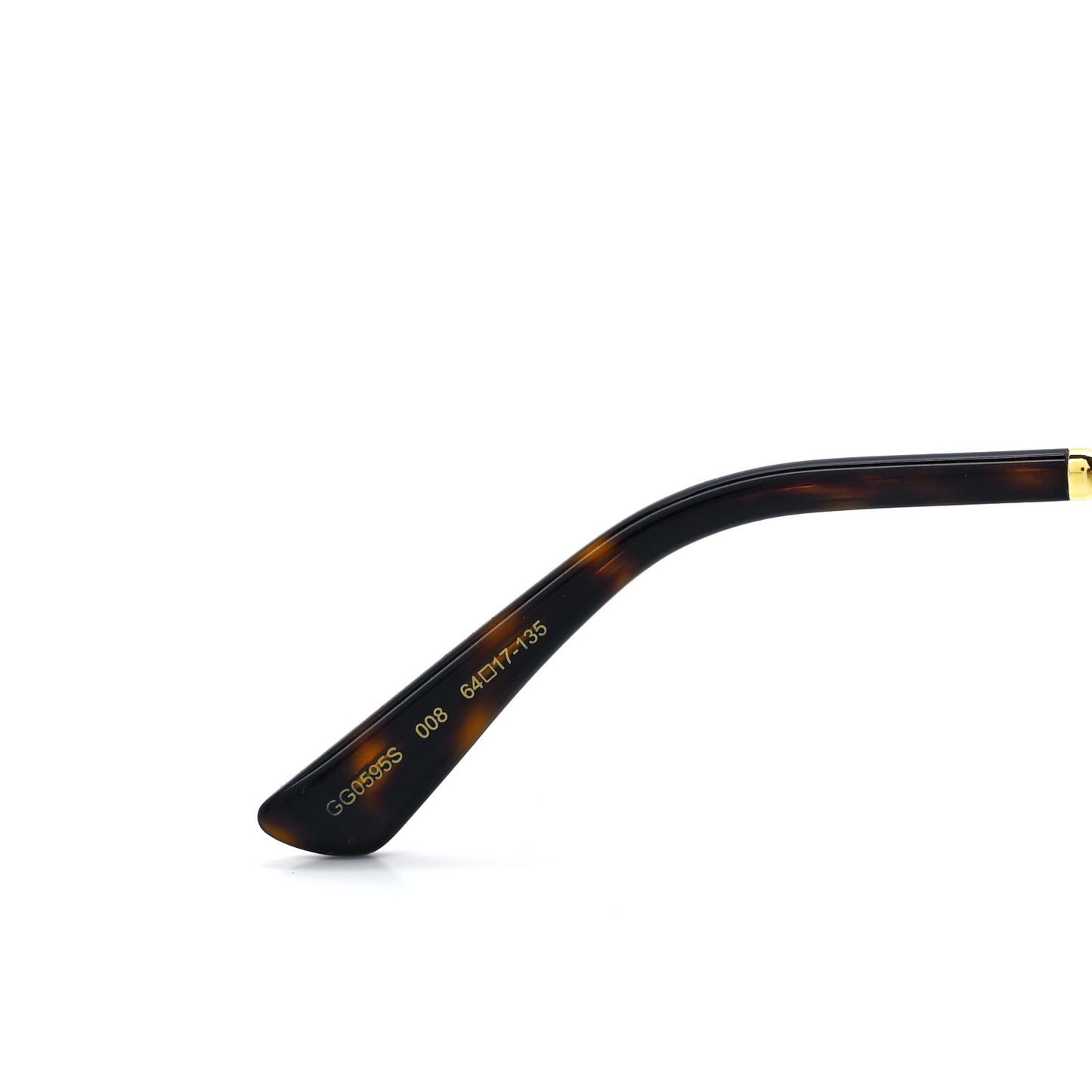 Metal Round Frame GG0595S Sunglasses Gold Brown