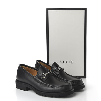 Gucci Laredo Calfskin Mens Horsebit Loafers 9.5 Black 10 of 10
