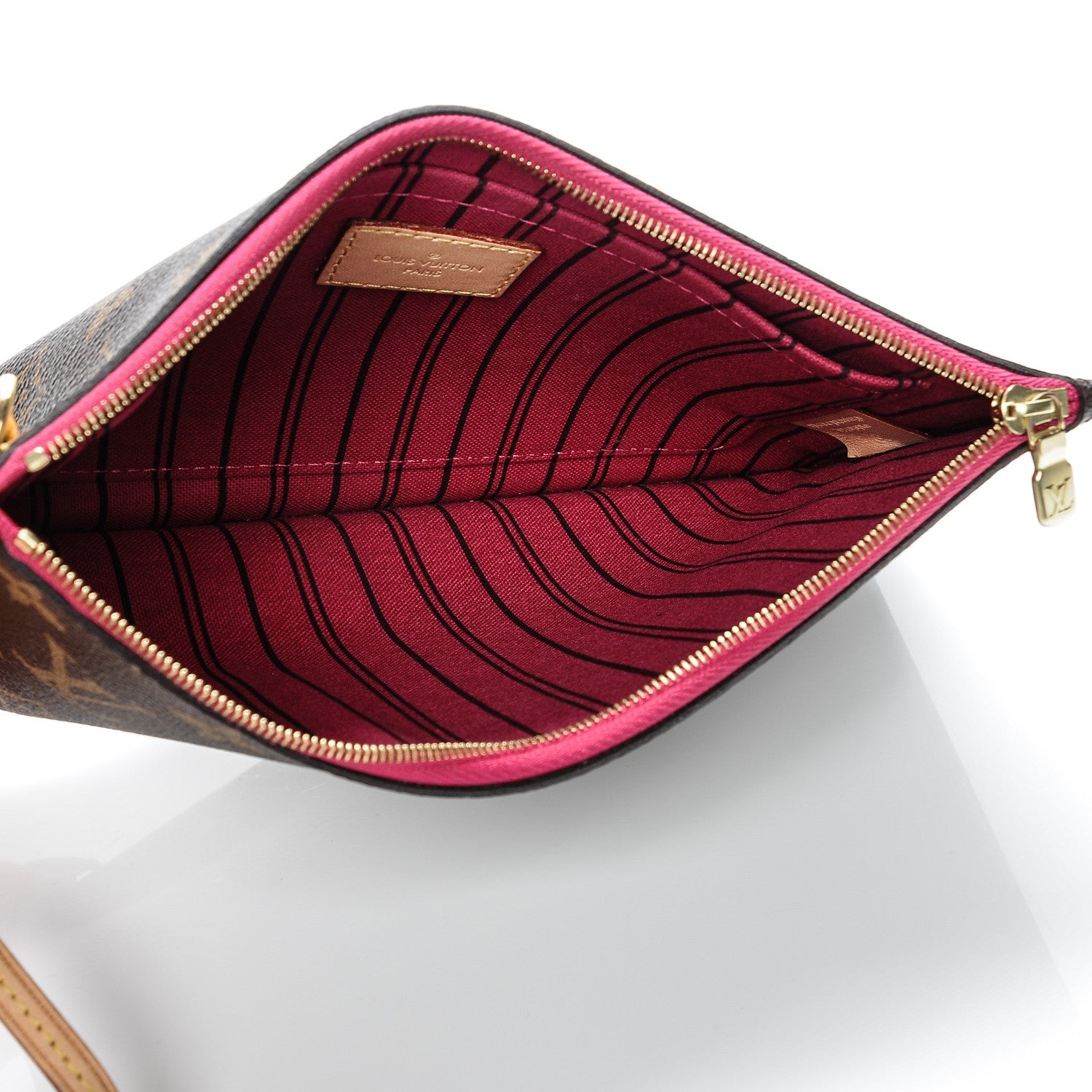Louis Vuitton Monogram Neverfull MM GM Pochette Fuchsia 5 of 7