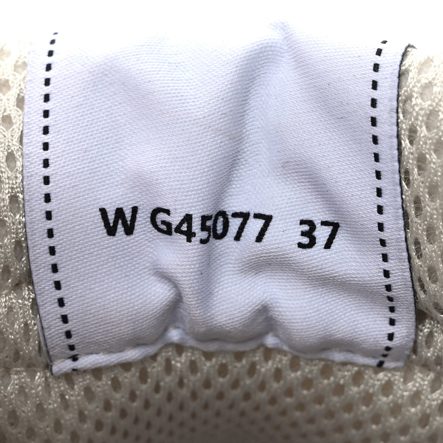 Fabric Laminated Calfskin Stretch CC Womens Sneakers 37 White Gold Silver
