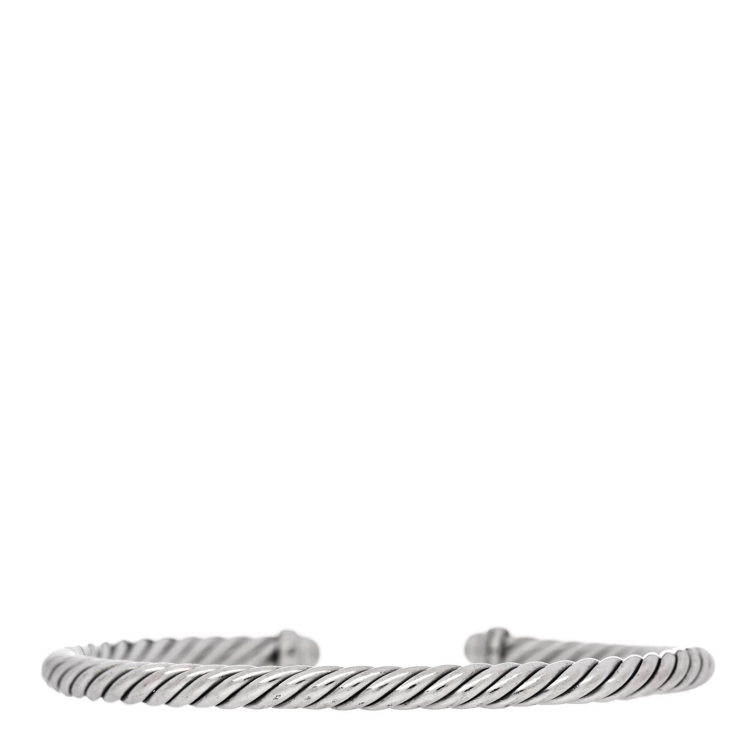 David Yurman Sterling Silver 14K Yellow Gold 4mm Cable Classics Bracelet 2 of 5