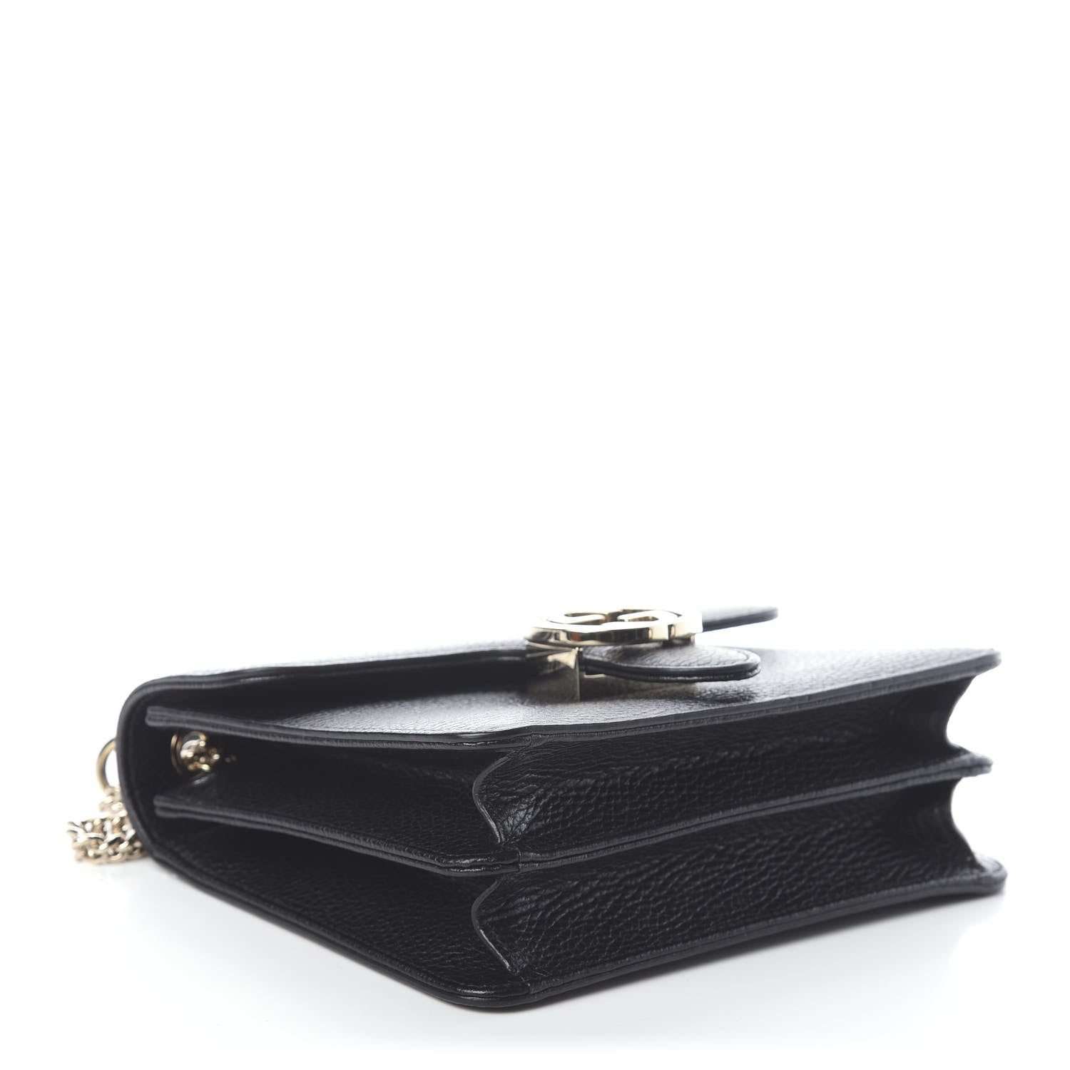 Gucci Dollar Calfskin Small Interlocking G Shoulder Bag Black 4 of 9