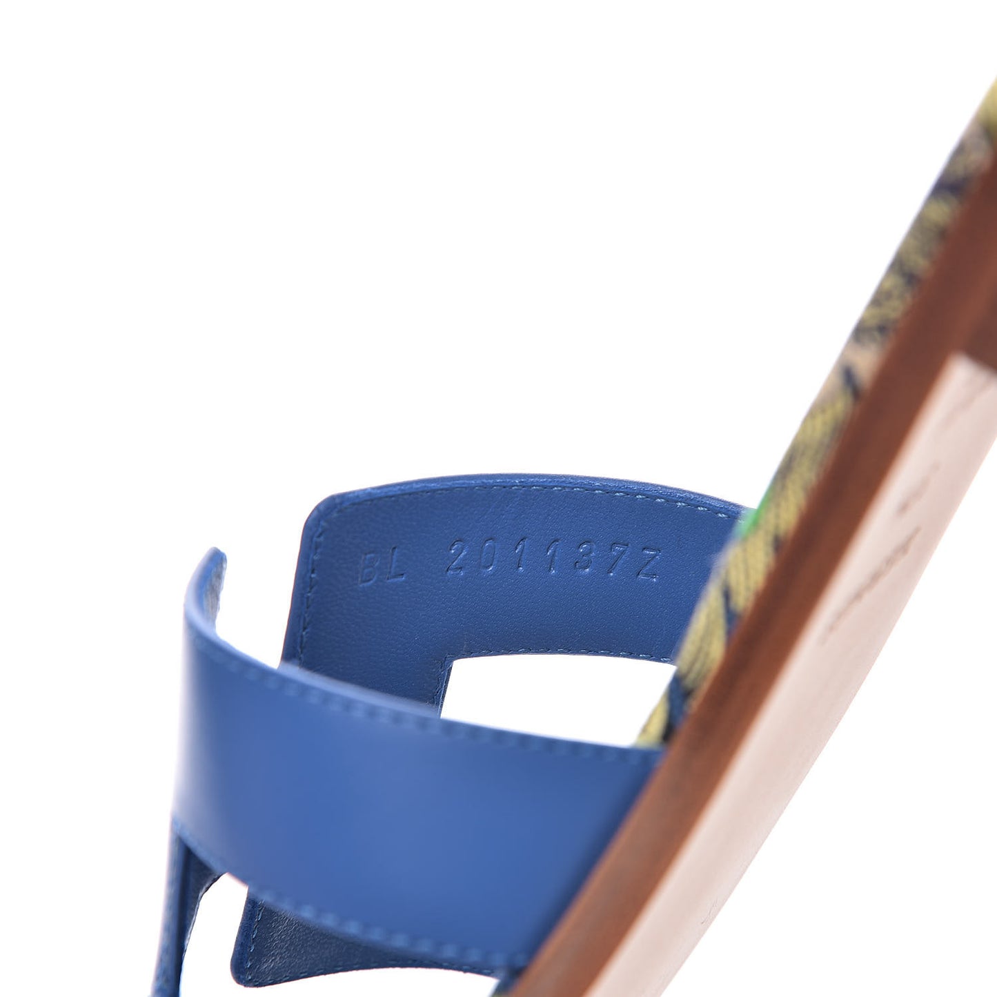 Calfskin Oran Sandals 37.5 Bleu Zanzibar