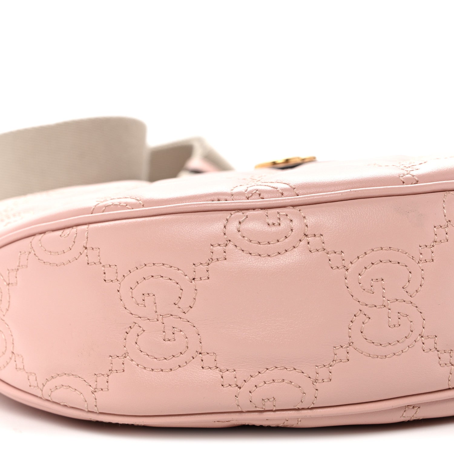 Gucci Calfskin GG Matelasse Small Hobo Shoulder Bag Perfect Pink Natural 10 of 13