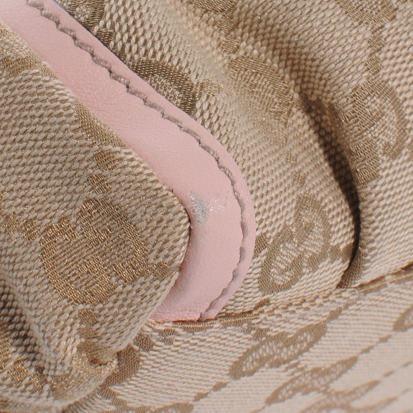 Monogram Medium D Gold Ring Hobo Pink