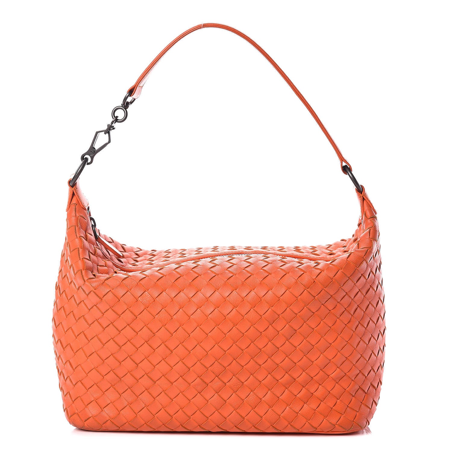 Bottega Veneta Nappa Intrecciato Small Shoulder Bag Tangerine 1 of 10