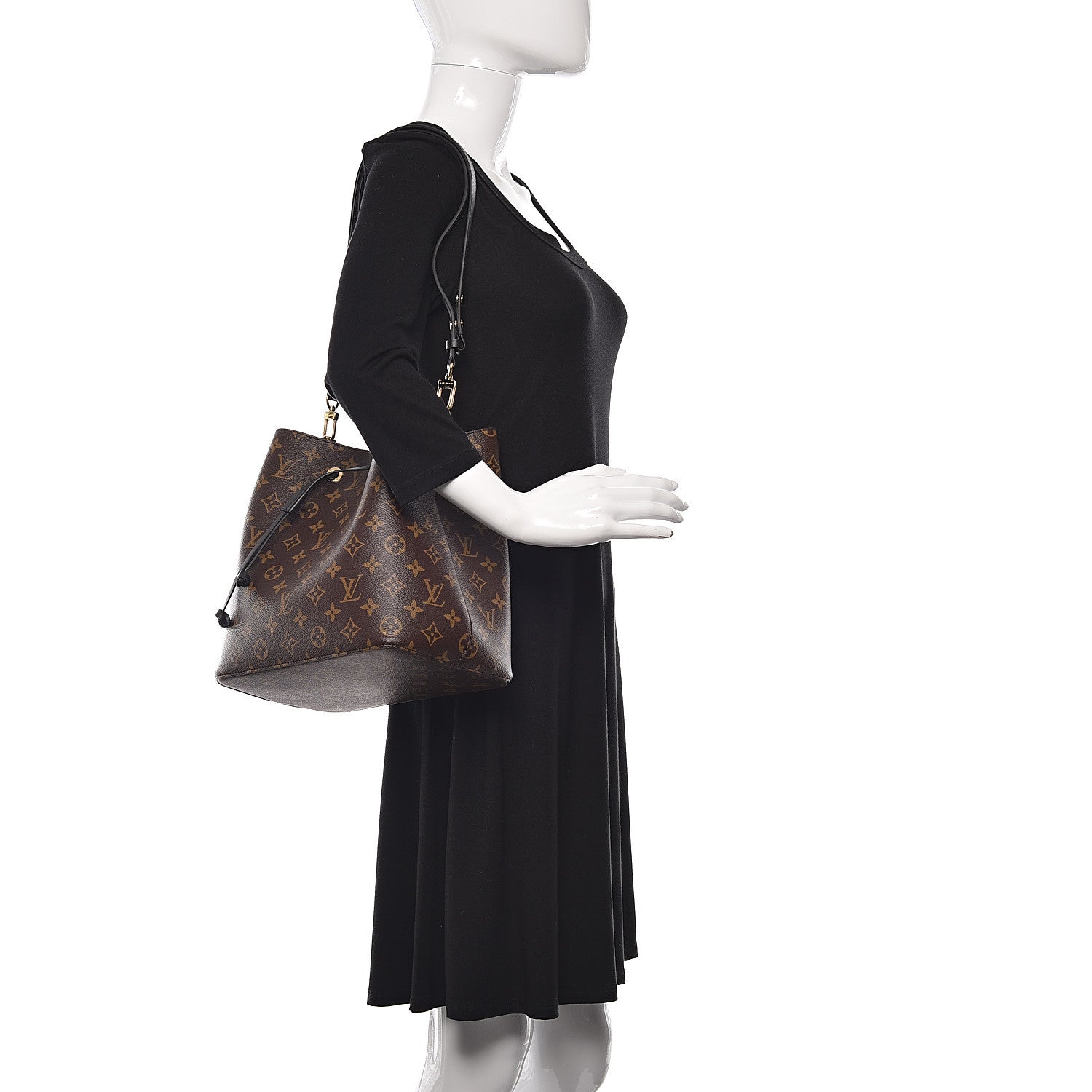 Louis Vuitton Monogram Neonoe MM Black 2 of 8