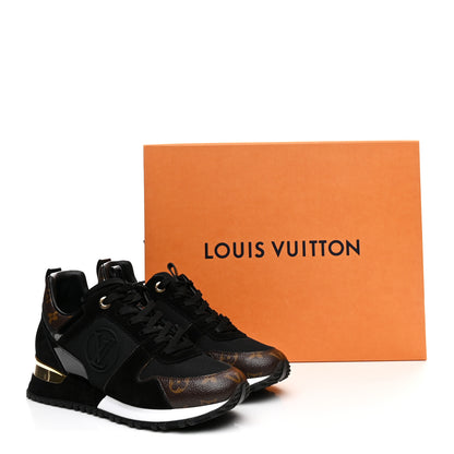 Louis Vuitton Suede Monogram Run Away Sneakers 39 Black 10 of 10