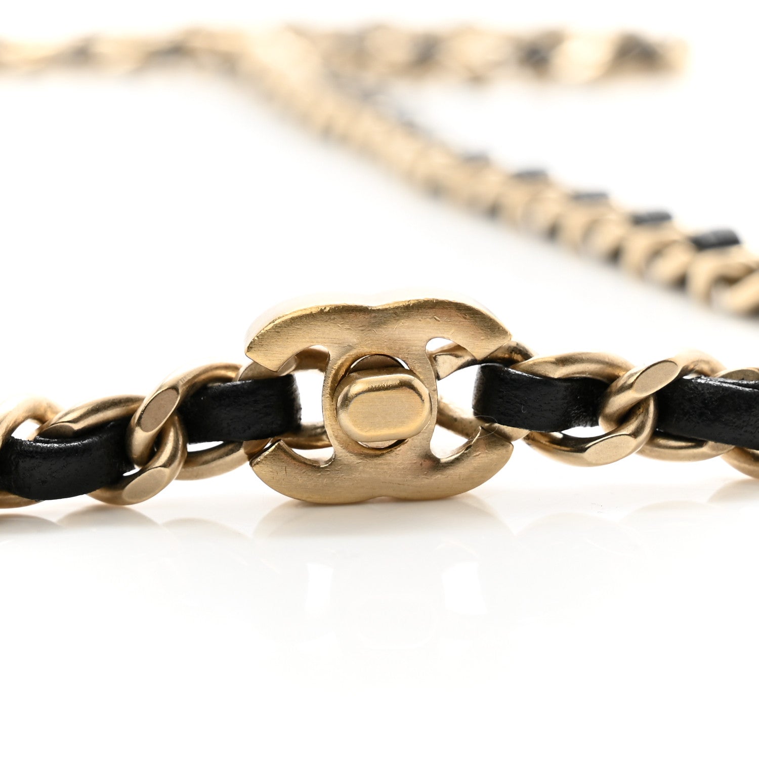 Chanel Lambskin CC Turnlock Chain Belt Black 3 of 4
