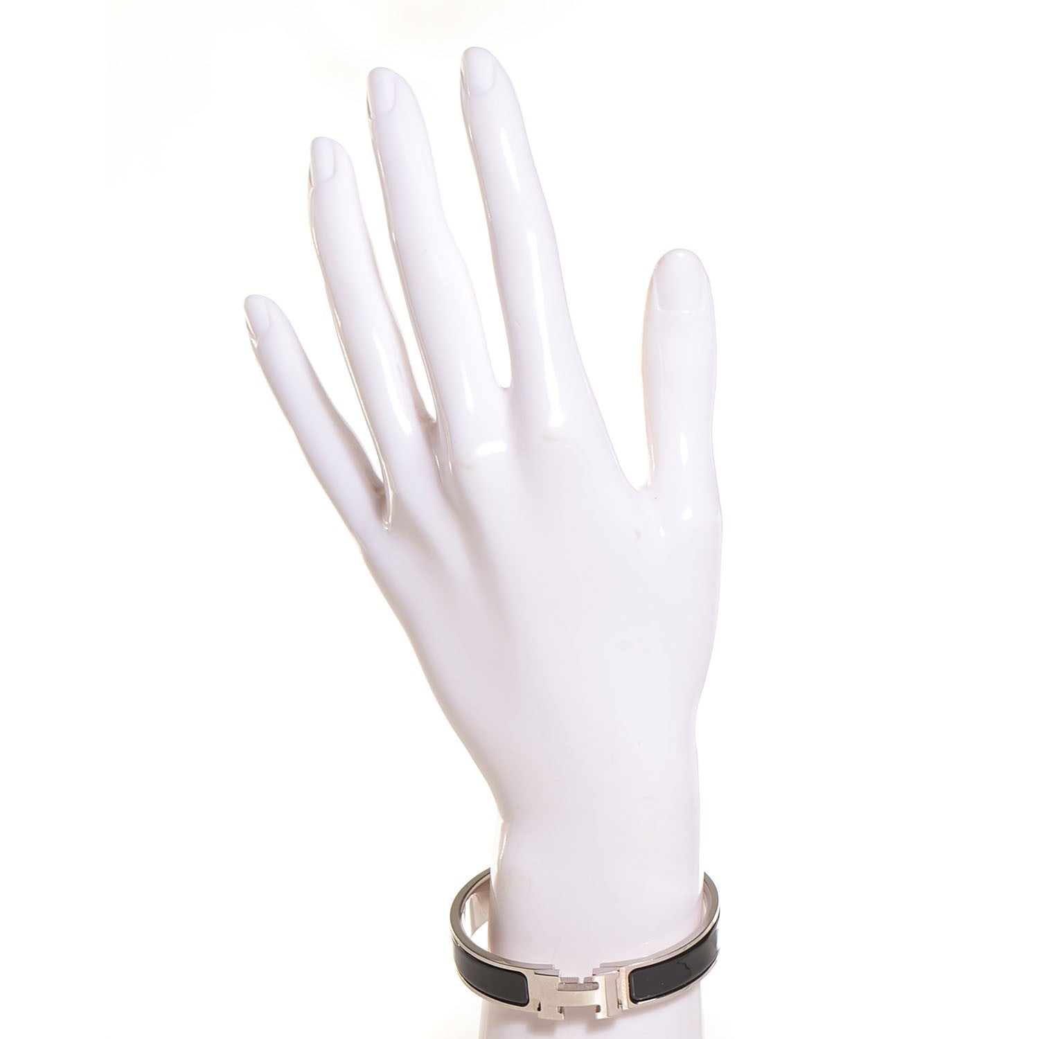 Hermes Enamel Narrow Clic H Bracelet PM Black 2 of 5