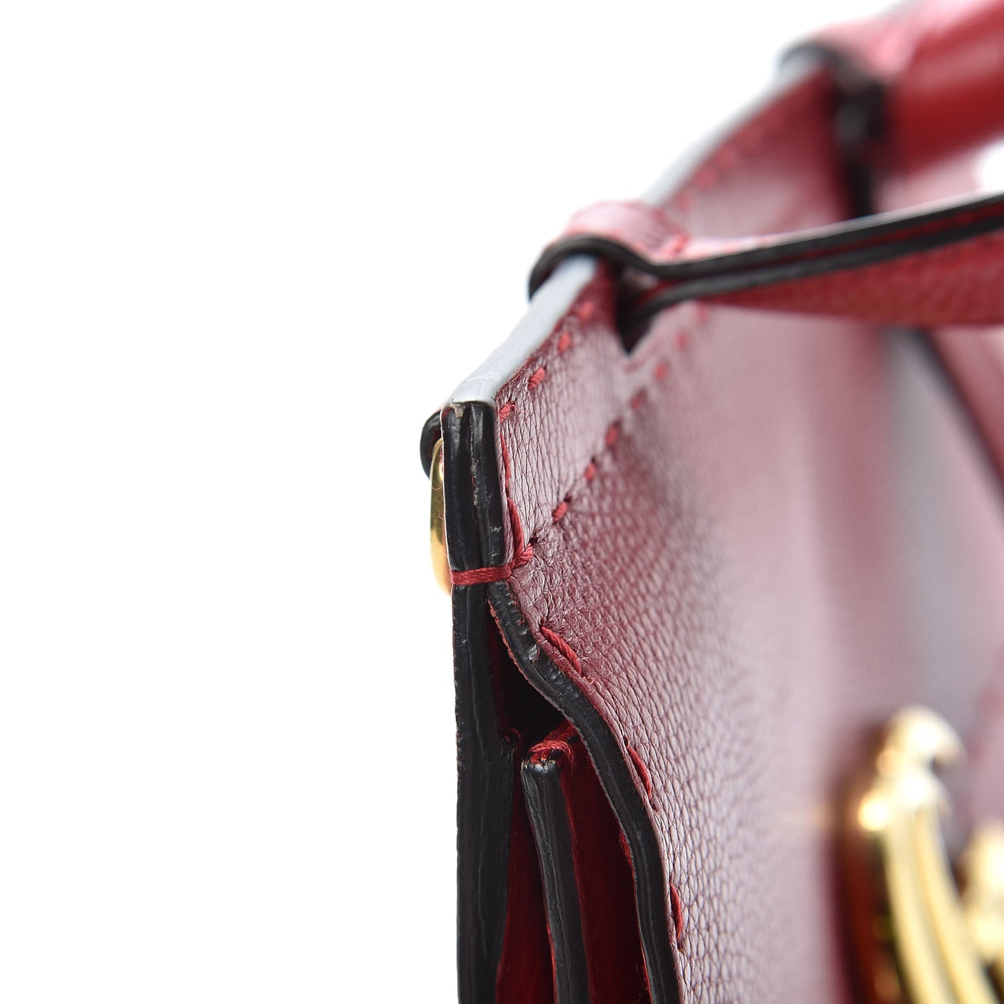 Calfskin Small GG Marmont Top Handle Bag Vulcanic Red