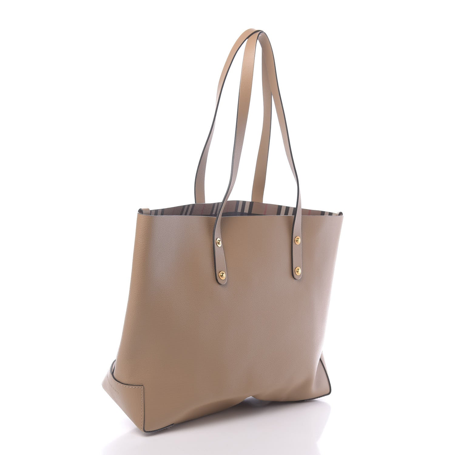 Burberry Calfskin Embossed Crest Medium Tote Camel 3 of 12