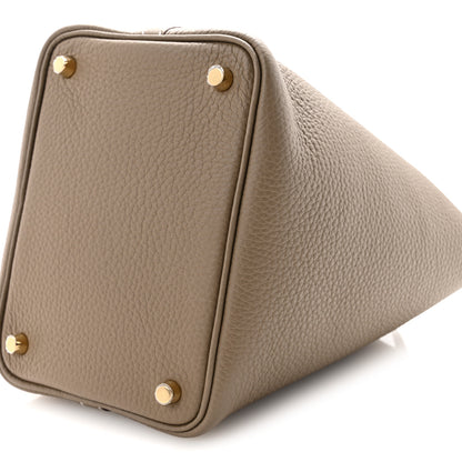 Hermes Taurillon Clemence Picotin Lock 18 PM Etoupe 9 of 10