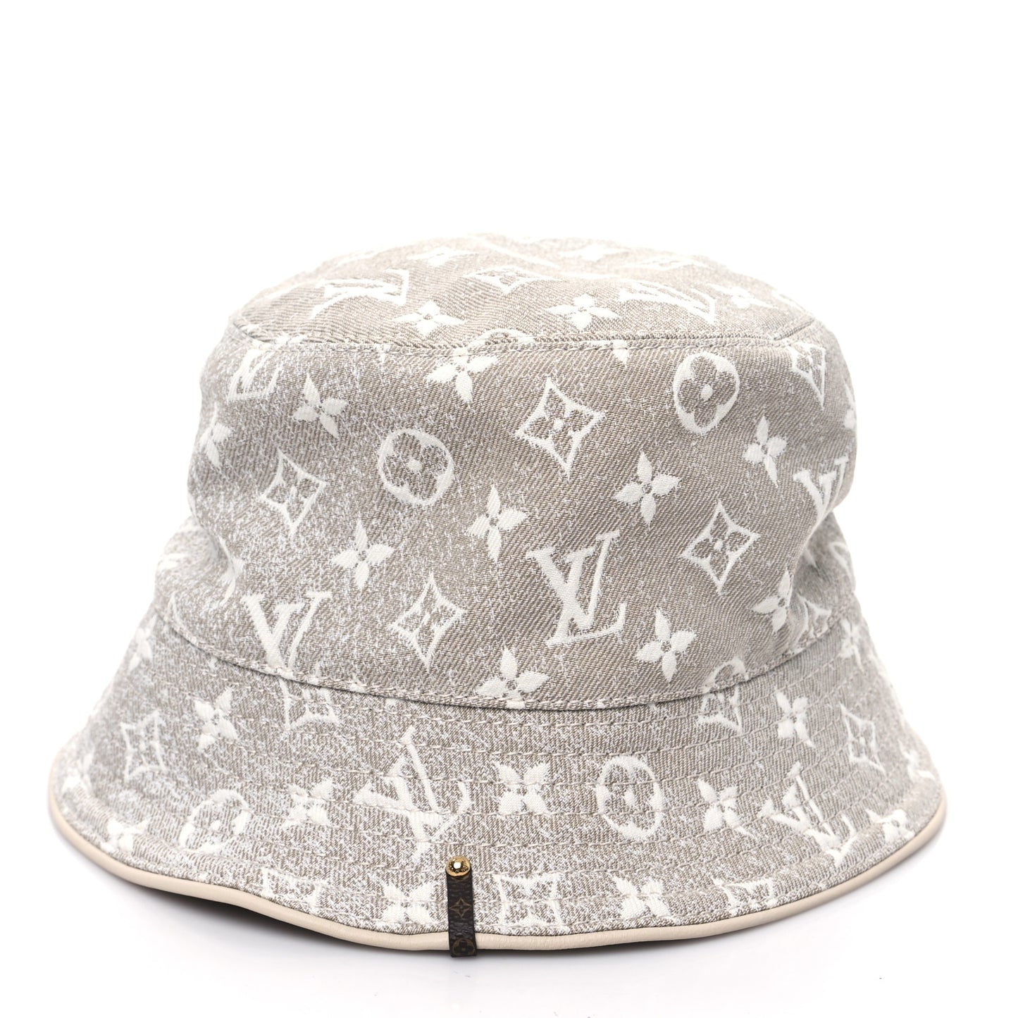 Monogram Denim Jacquard Bucket Hat S Beige