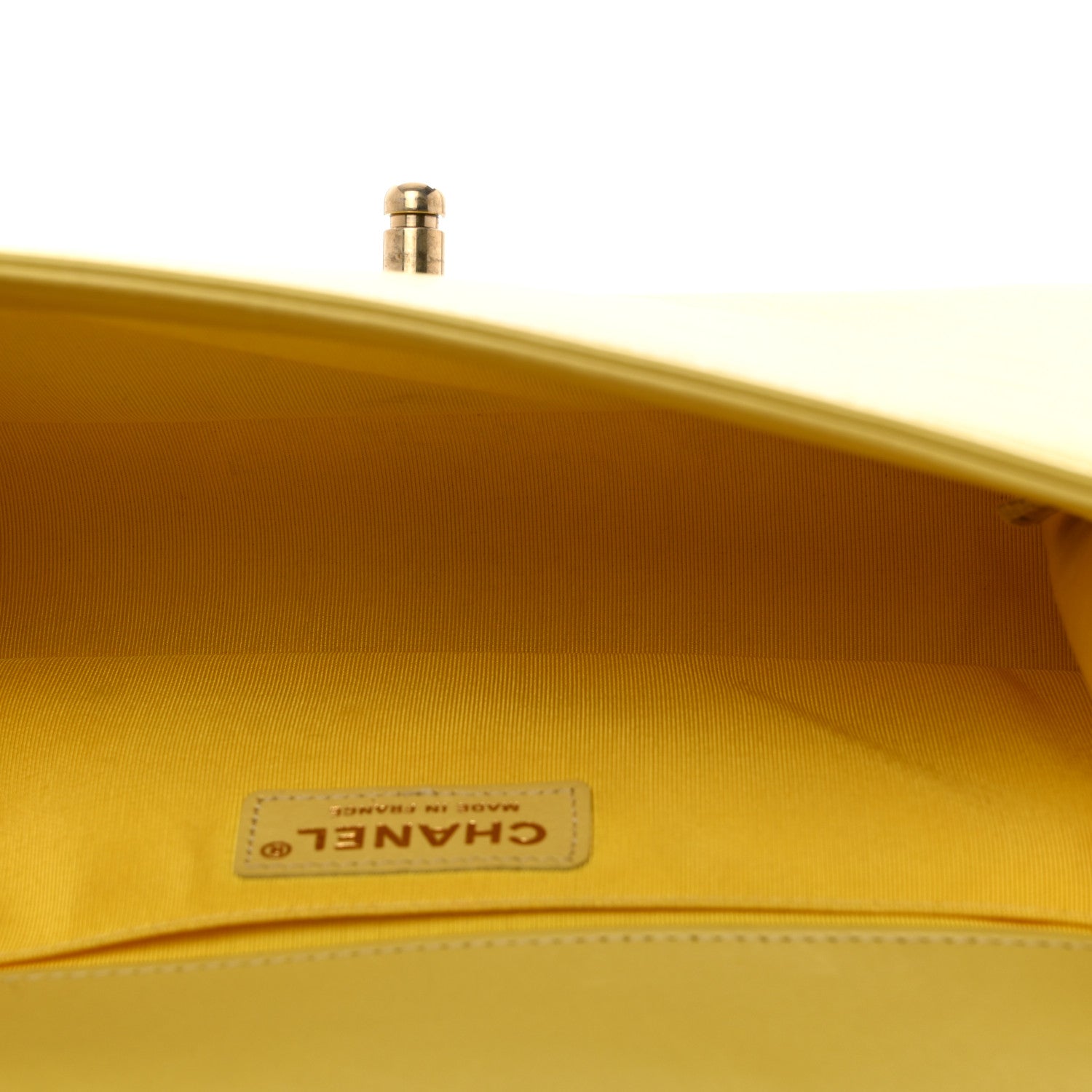 Chanel Tweed Lambskin Medium Boy Flap Yellow 5 of 14