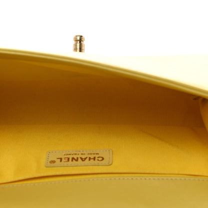Chanel Tweed Lambskin Medium Boy Flap Yellow 5 of 14