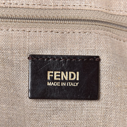 Fendi Linen Patent FF Shopping Tote Fragola 6 of 12