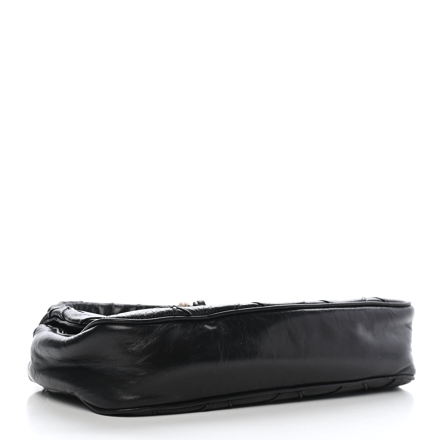 Chanel Lambskin Diamond Stitched CC Flap Shoulder Bag Black 10 of 26