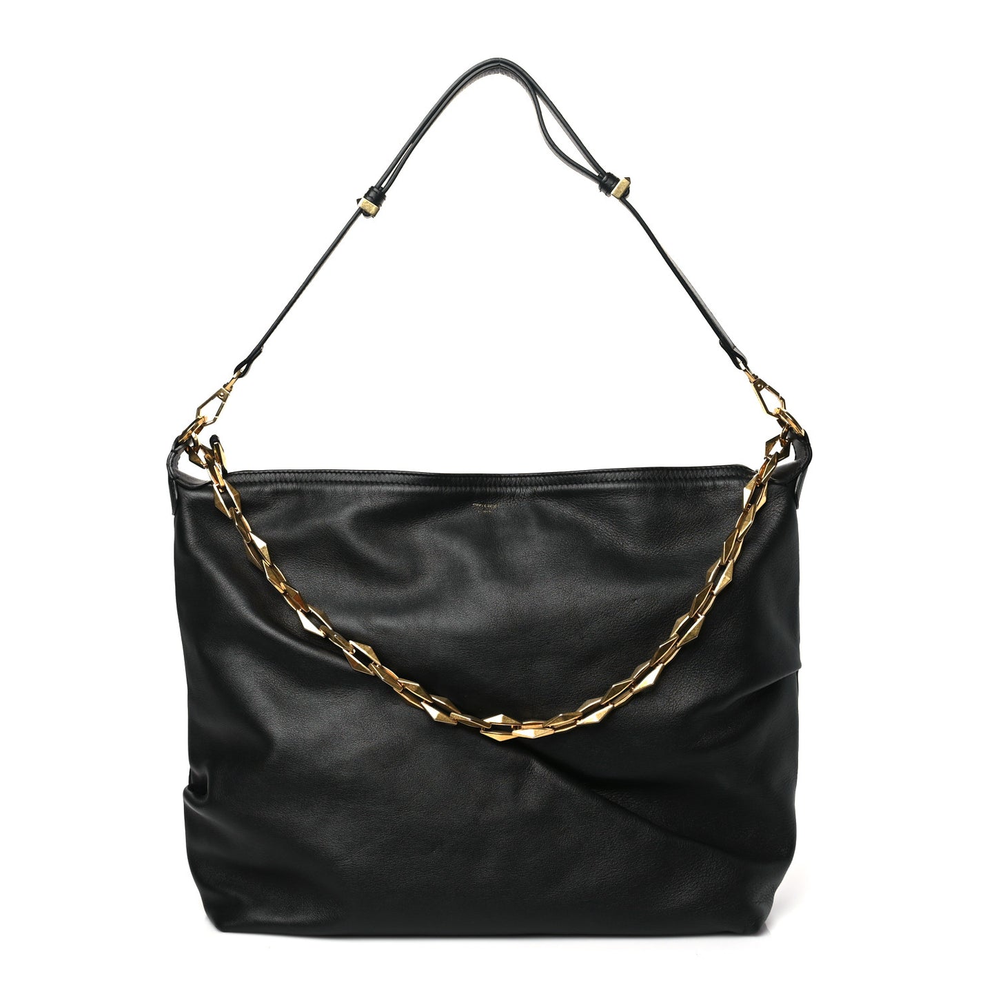 Soft Calfskin Medium Diamond Hobo Black