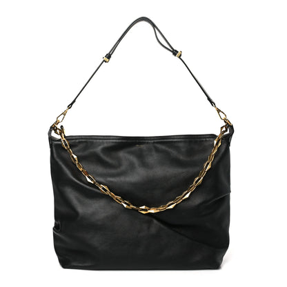 Jimmy Choo Soft Calfskin Medium Diamond Hobo Black 1 of 9
