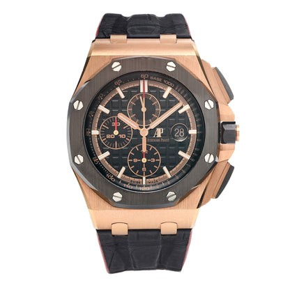 Audemars Piguet 18K Rose Gold 44mm Royal Oak Offshore Chronograph Automatic Watch Black 26401RO.OO.A002CA.02 1 of 7