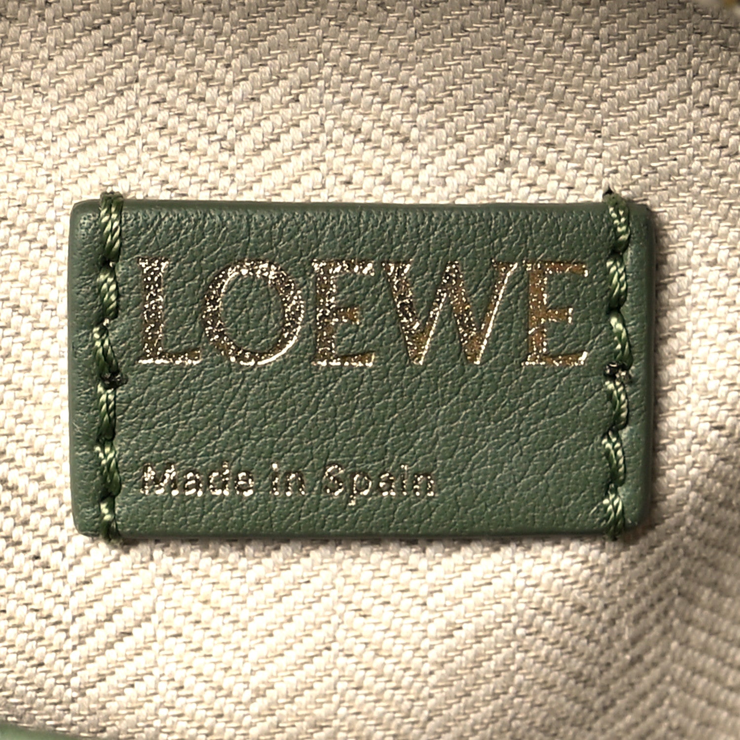 Loewe Jacquard Anagram Calfskin Small Cubi Bag Avocado Green 6 of 10