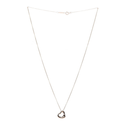Tiffany 18K Rose Gold 11mm Elsa Peretti Open Heart Pendant Necklace 3 of 7