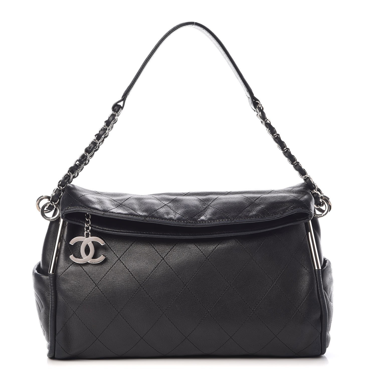 Chanel Lambskin Stitched Medium Ultimate Soft Tote Black 1 of 8